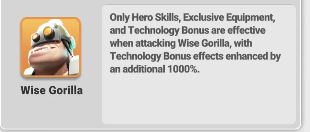 Wise Gorilla bonus rule reference.