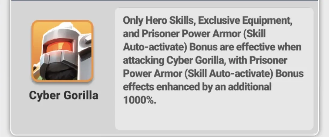 Cyber Gorilla bonus rule reference.